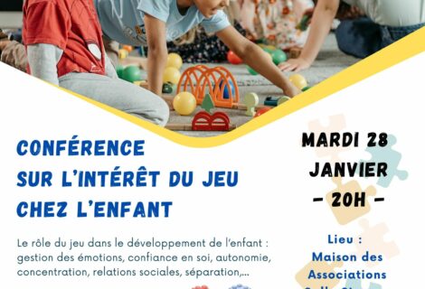 CONFÉRENCE-DÉBAT : L’INTÉRÊT DU JEU CHEZ L’ENFANT