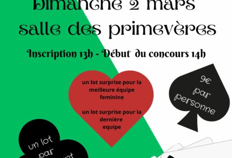 CONCOURS DE BELOTE – DIMANCHE 2 MARS