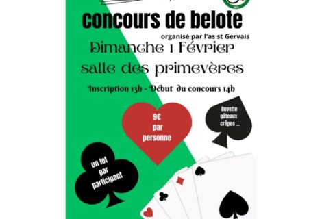 CONCOURS BELOTE ASST GERVAIS – 01/02/26