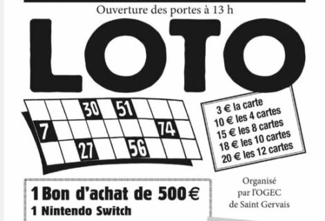 LOTO – DIMANCHE 22 FÉVRIER